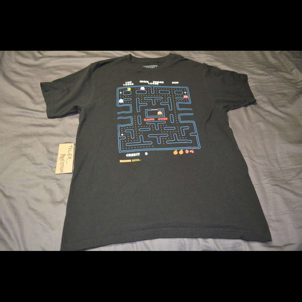 Pac Man Classic Arcade Vintage Style Shirt L